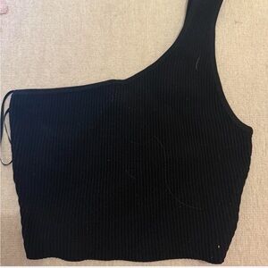 Aritzia cropped one shoulder tank